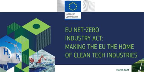 Net-Zero Industry Act: Making the EU the home of clean technologies manufacturing and green jobs